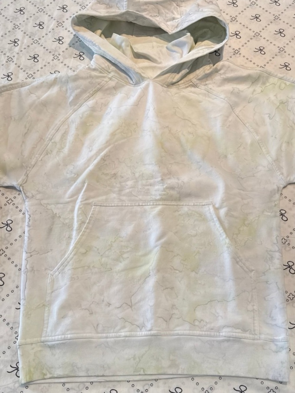 Lululemon Sweater Womens 4 White Watercolor Wash Stargaze Hoodie Sweatshirt